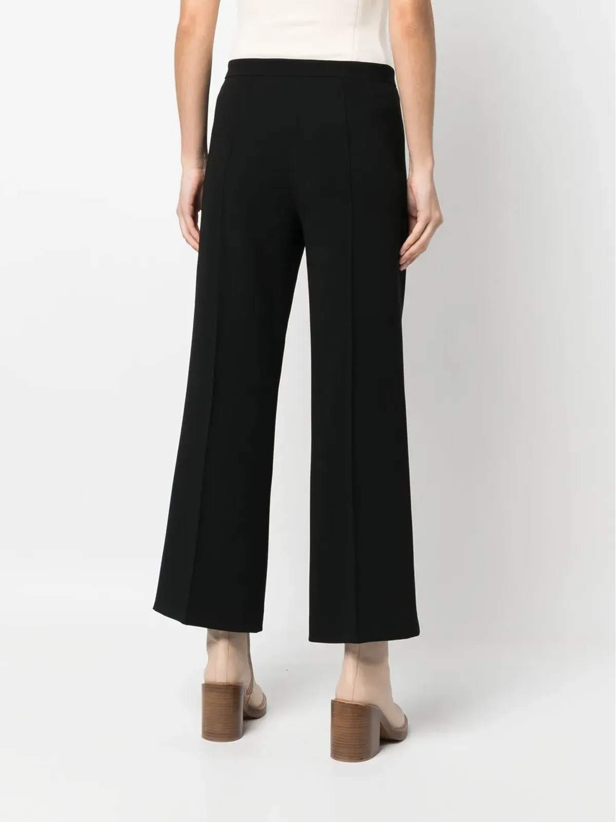 S Max Mara クロップド ピンタックディテール パンツ - 画像4