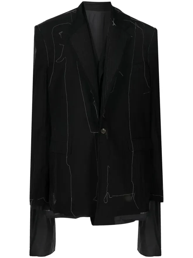 NICOLAS ANDREAS TARALIS Nicolas Andreas Taralis リバーシブル オーバーサイズ ブレザーの商品画像