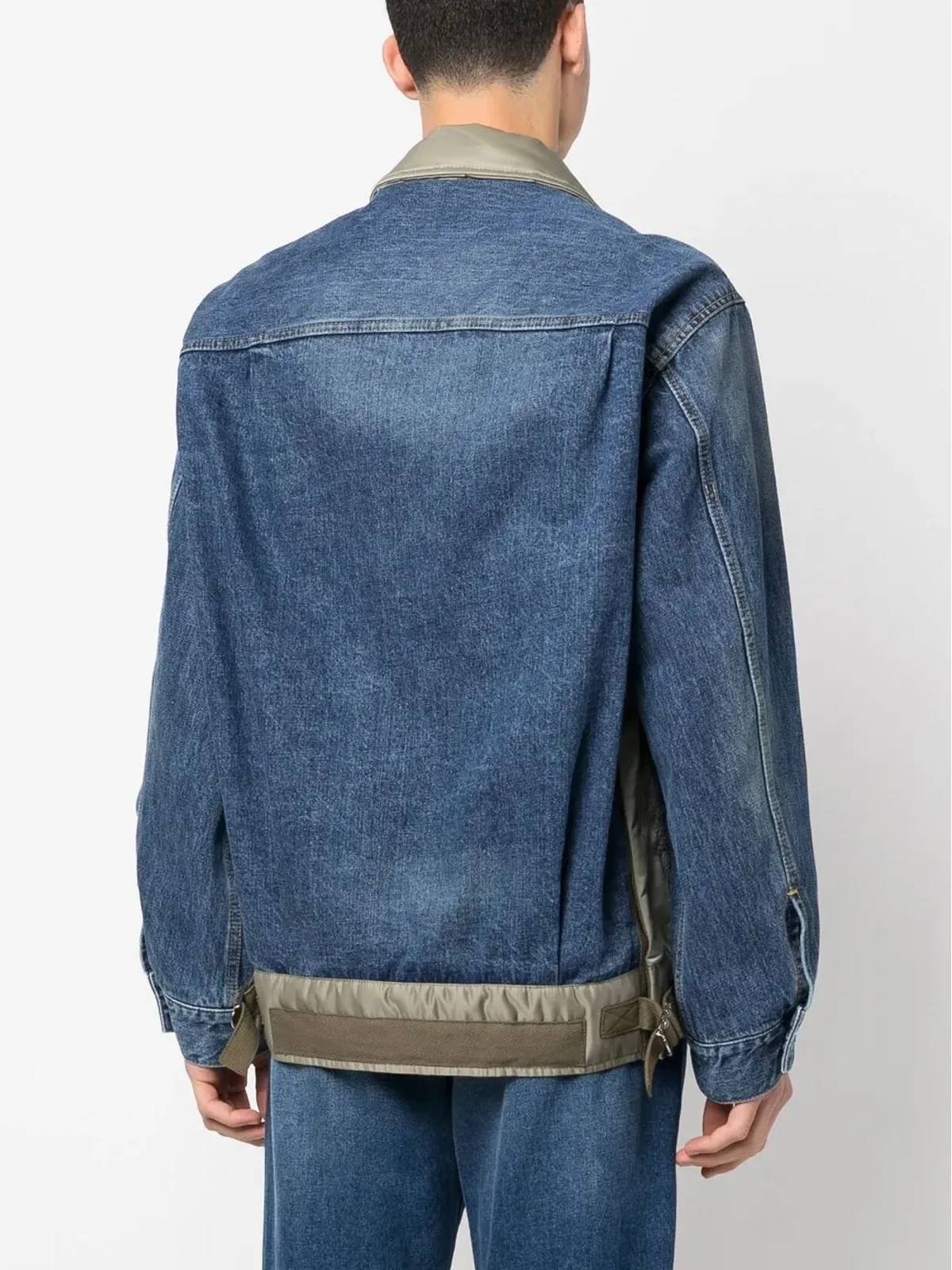 sacai コントラストカラー襟付きデニムジャケット - 画像4