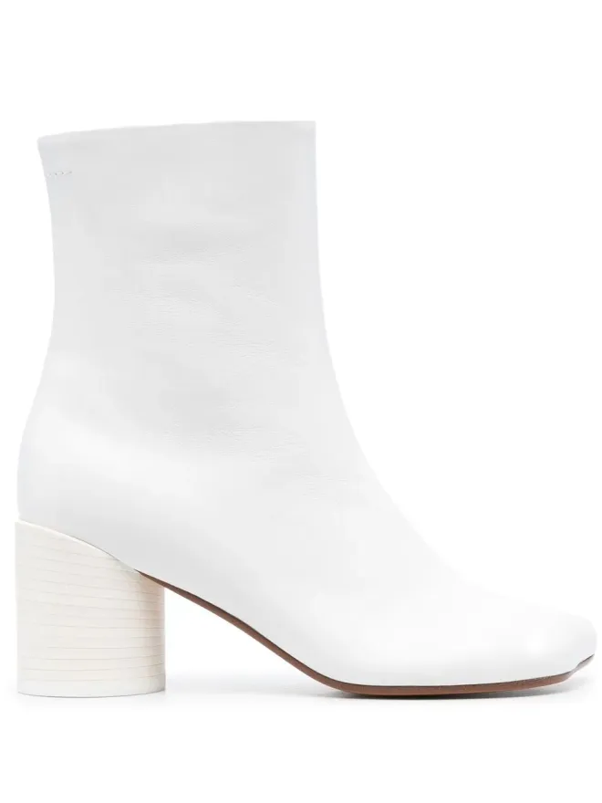 MM6 Maison Margiela MM6 Maison Margiela アナトミック70mm レザー ブーツ - ホワイトの商品画像