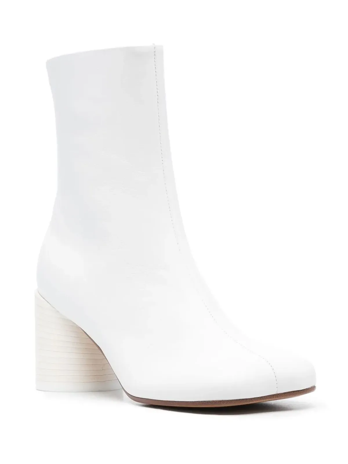 MM6 Maison Margiela アナトミック70mm レザー ブーツ - ホワイト - 画像2