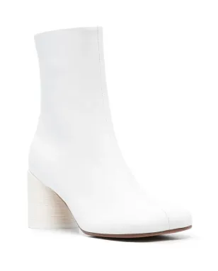 MM6 Maison Margiela アナトミック70mm レザー ブーツ - ホワイト - サムネイル2