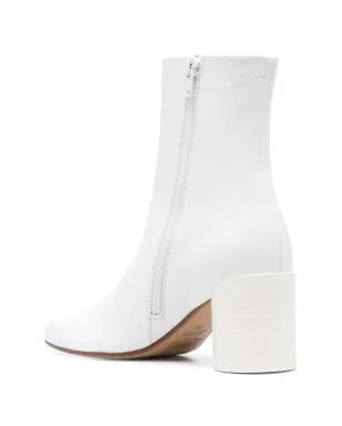 MM6 Maison Margiela アナトミック70mm レザー ブーツ - ホワイト - サムネイル3