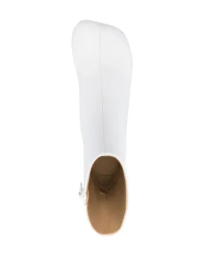 MM6 Maison Margiela アナトミック70mm レザー ブーツ - ホワイト - サムネイル4