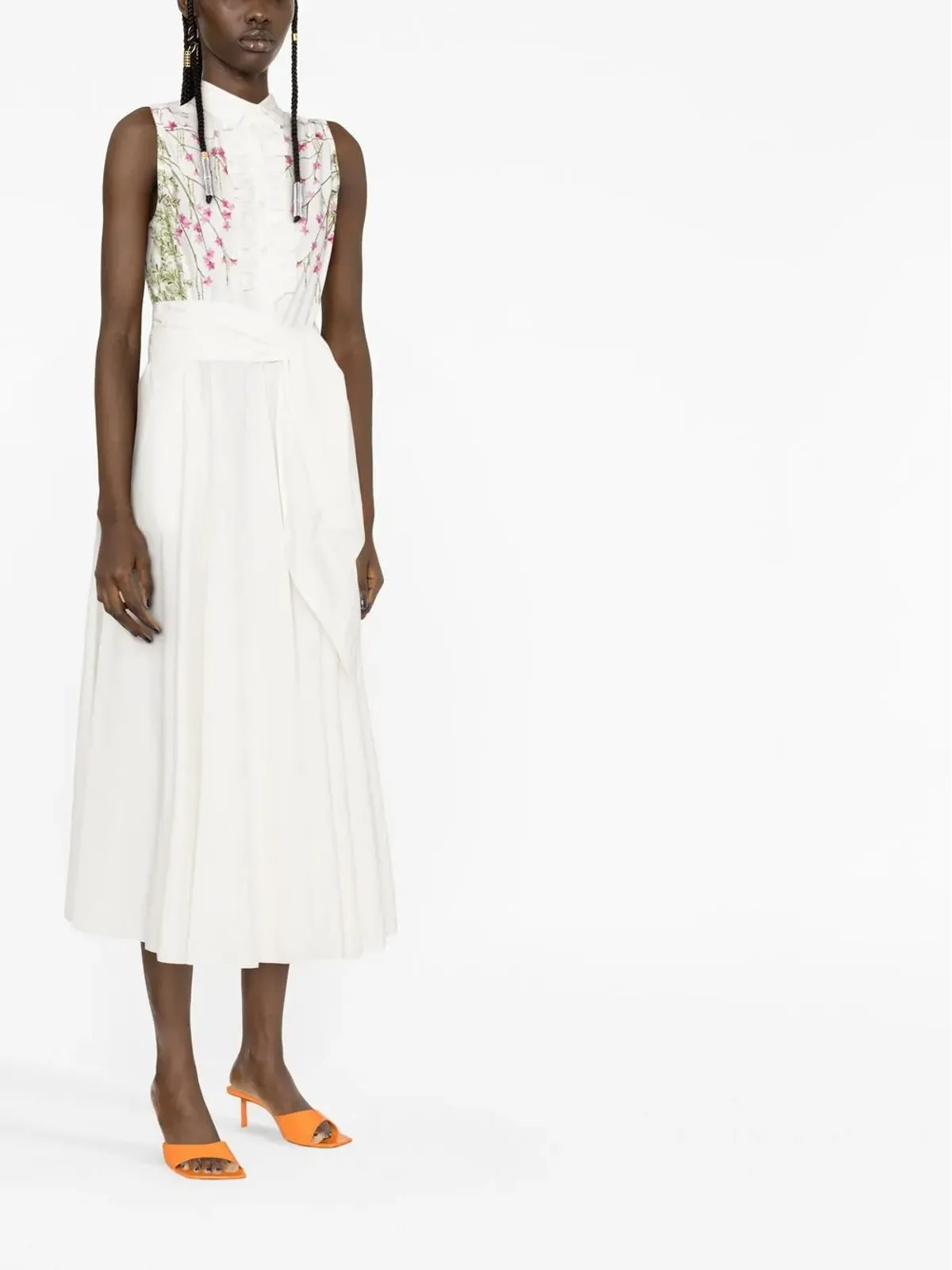 Giambattista Valli Ramage ベルト付き ノースリーブ ドレス - 画像3