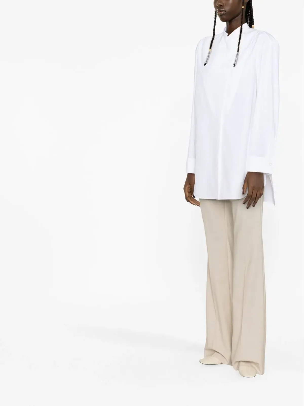 Jil Sander ラップデザイン コットンシャツ - 画像3