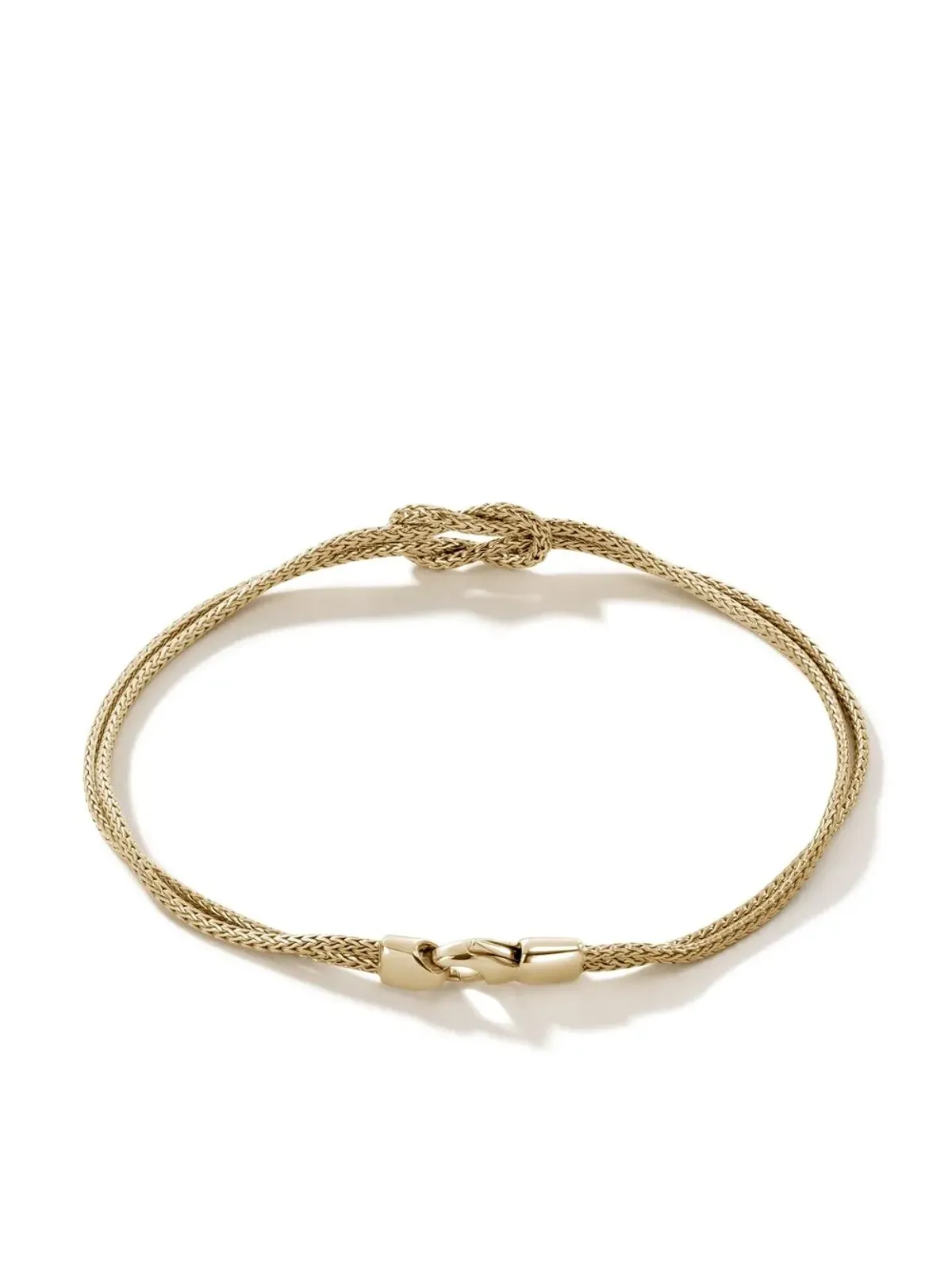 John Hardy 14kt Yellow Gold マナ 1.8mm ダブルロー ブレスレット - 画像2