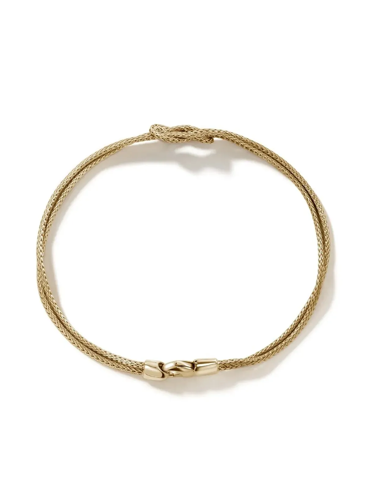 John Hardy 14kt Yellow Gold マナ 1.8mm ダブルロー ブレスレット - 画像3
