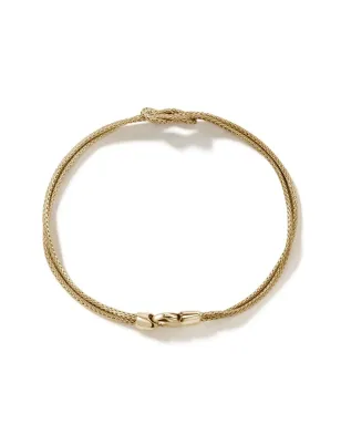 John Hardy 14kt Yellow Gold マナ 1.8mm ダブルロー ブレスレット - サムネイル3
