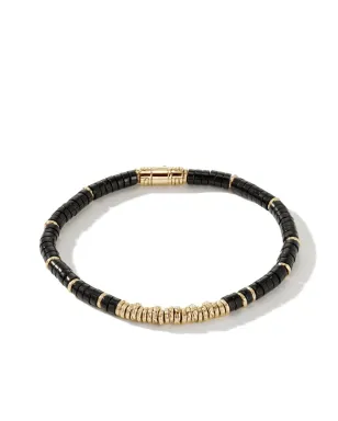 John Hardy 14kt イエローゴールド オニキス ビーズブレスレット - サムネイル1