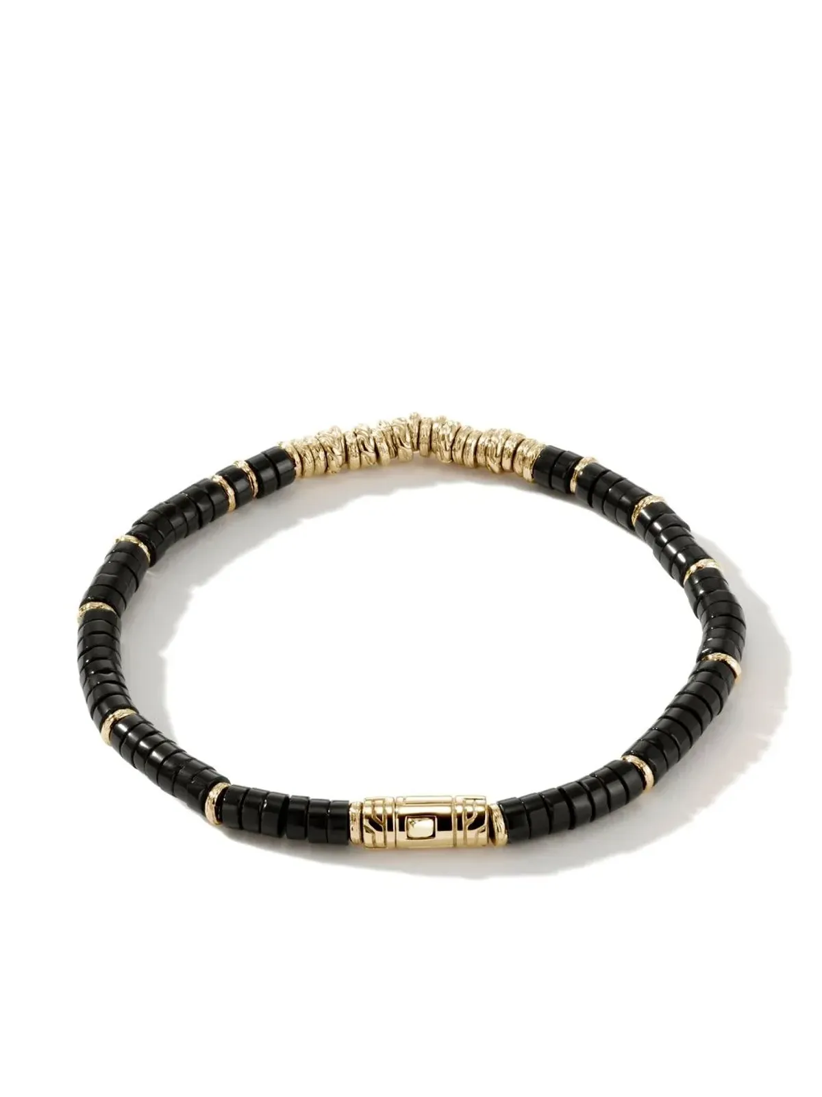 John Hardy 14kt イエローゴールド オニキス ビーズブレスレット - 画像5