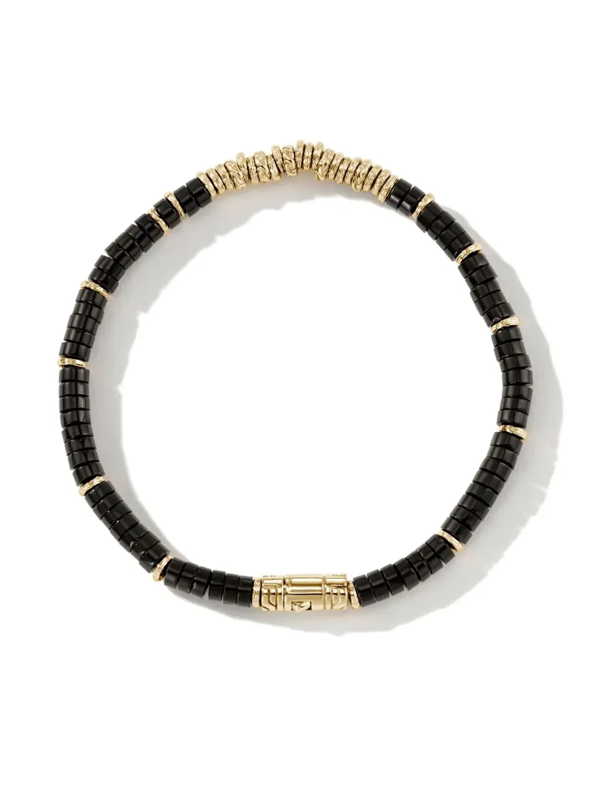 John Hardy 14kt イエローゴールド オニキス ビーズブレスレット - 画像3