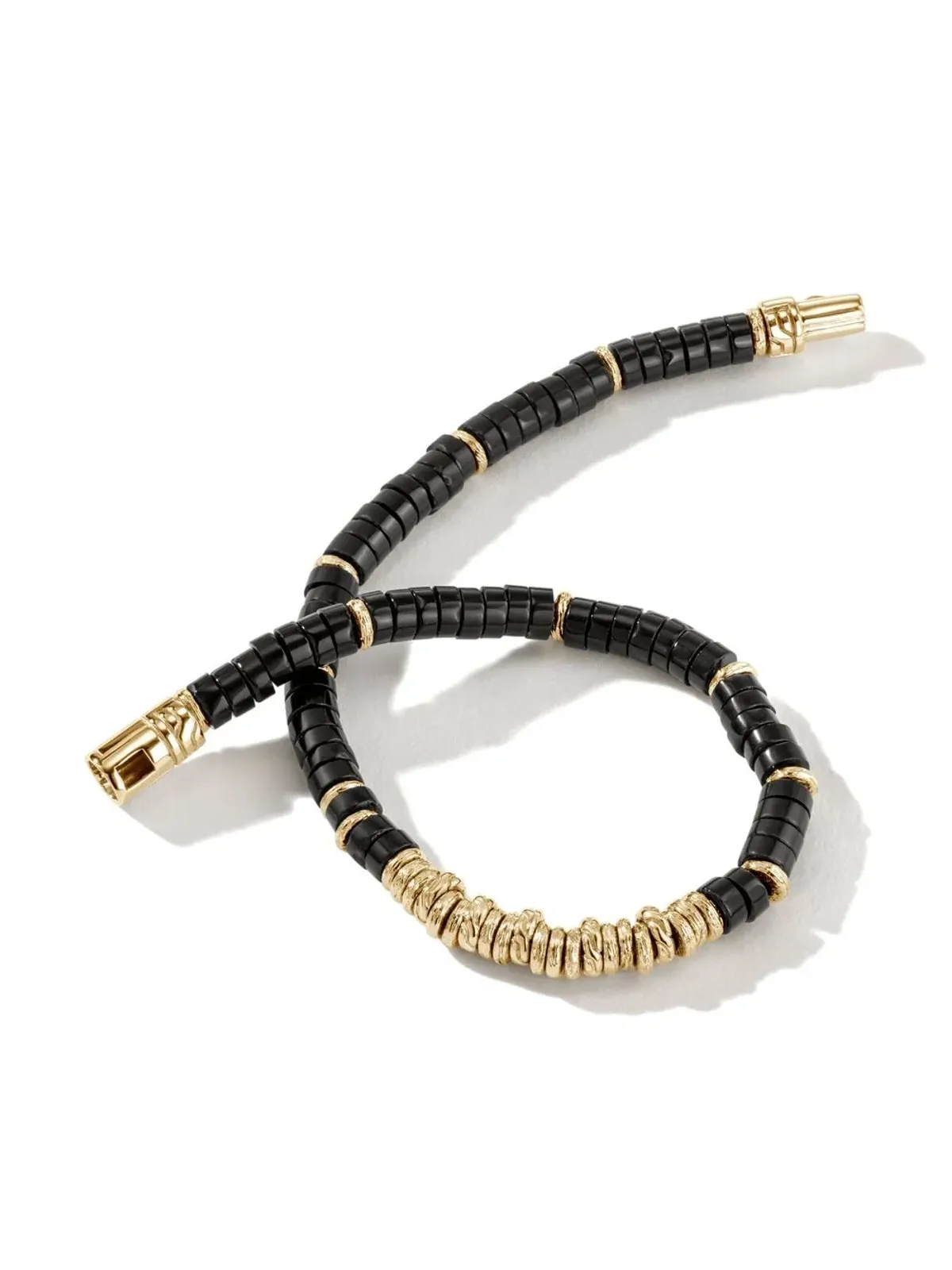 John Hardy 14kt イエローゴールド オニキス ビーズブレスレット - 画像4