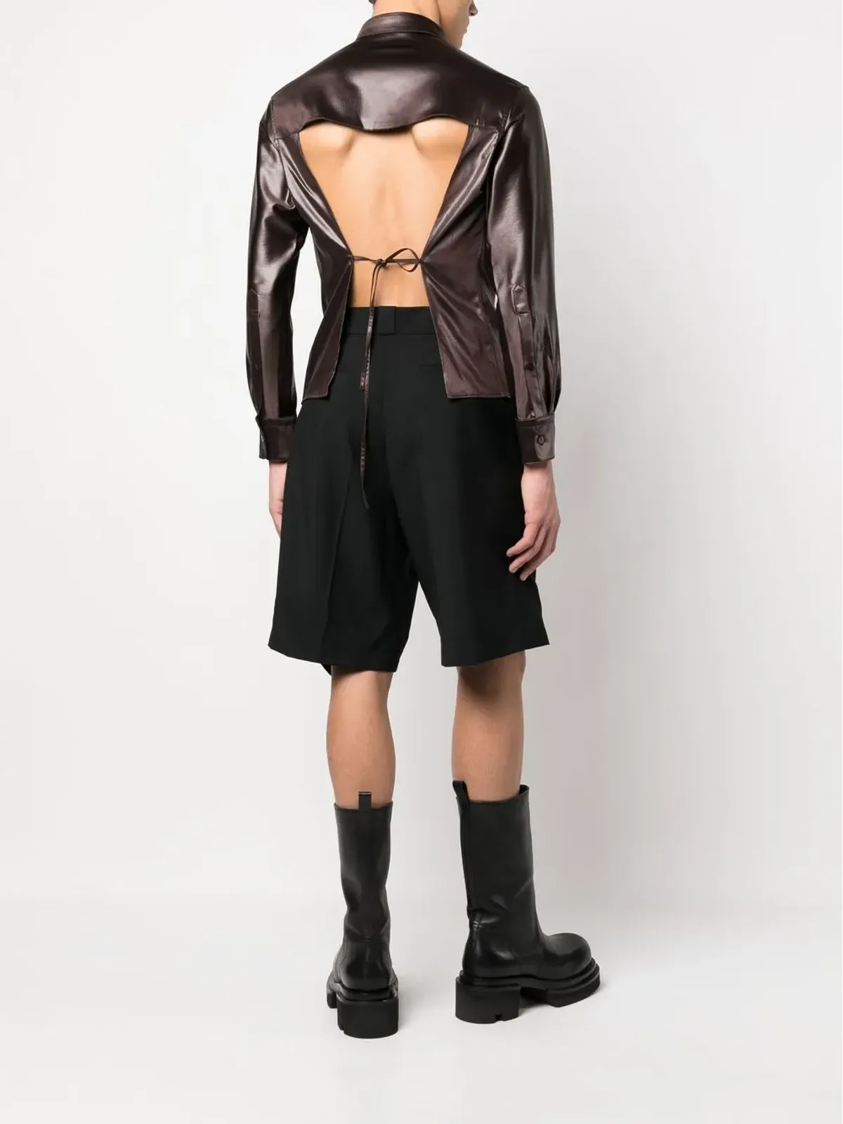 Eckhaus Latta メタリック長袖シャツ - Brown - 画像2