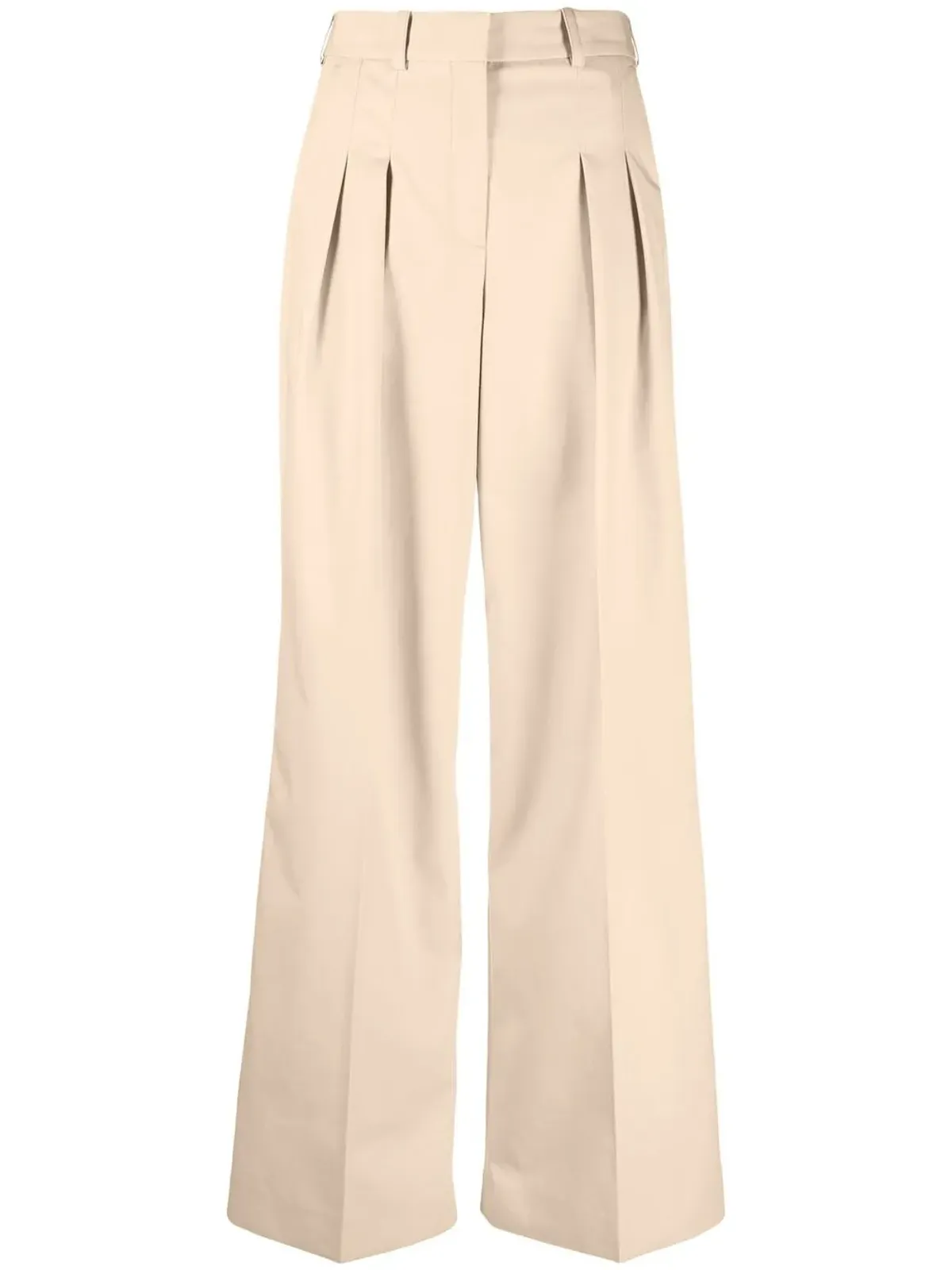 Calvin Klein プリーツ入りワイドレッグパンツ - Neutrals - 画像1