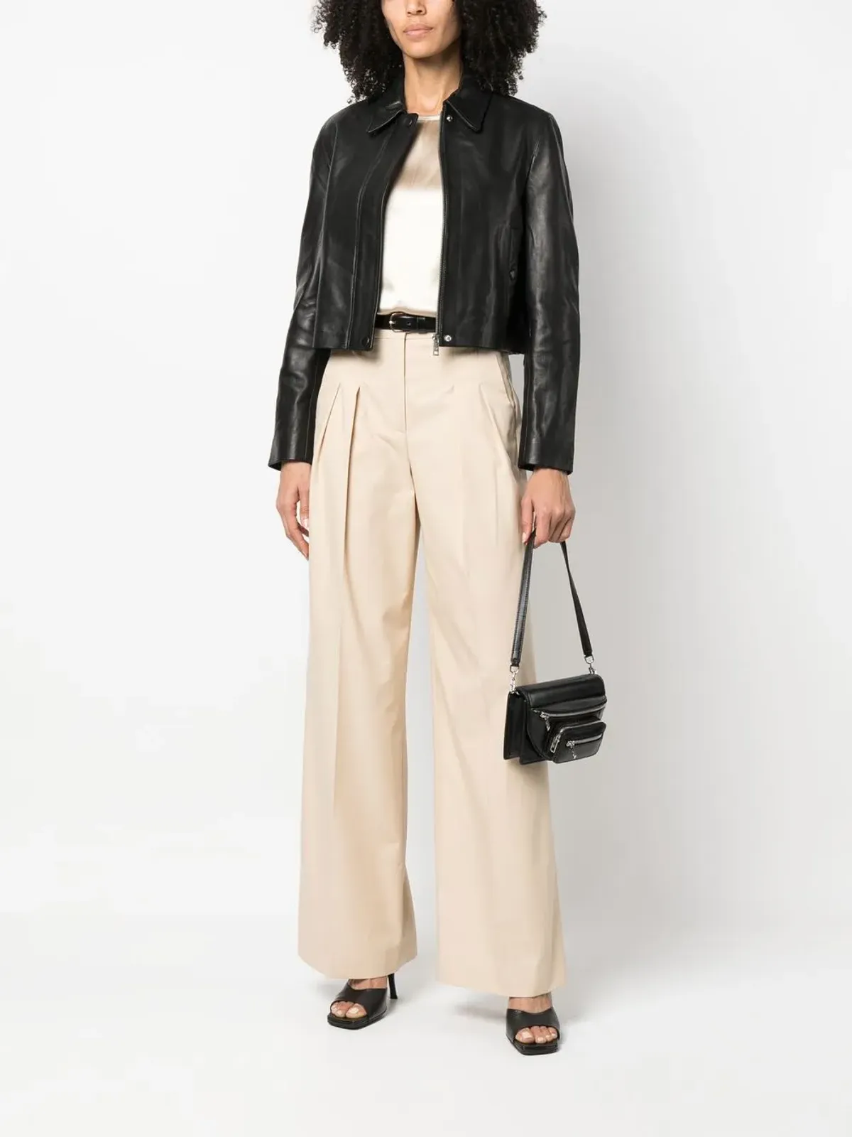 Calvin Klein プリーツ入りワイドレッグパンツ - Neutrals - 画像2
