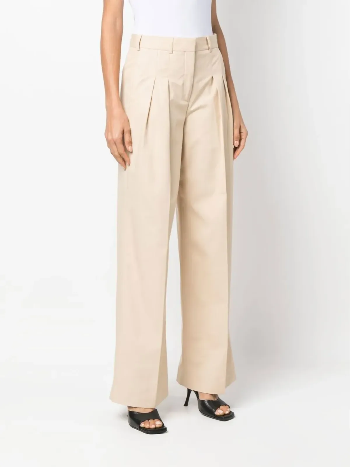 Calvin Klein プリーツ入りワイドレッグパンツ - Neutrals - 画像3