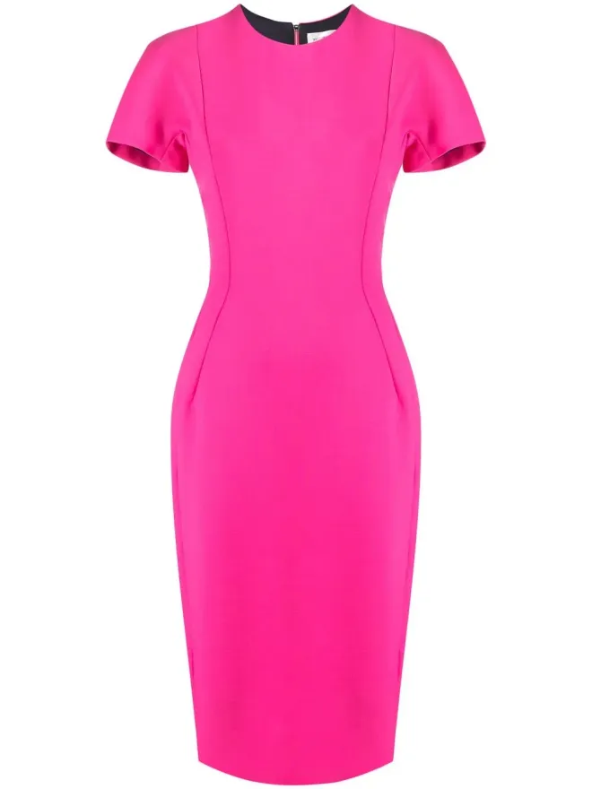Victoria Beckham Victoria Beckham ショートスリーブ テーラード ミディドレスの商品画像