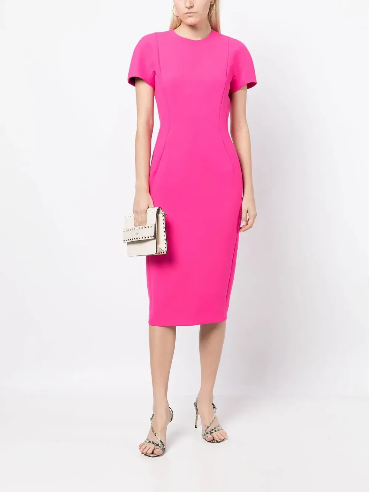 Victoria Beckham ショートスリーブ テーラード ミディドレス - 画像2