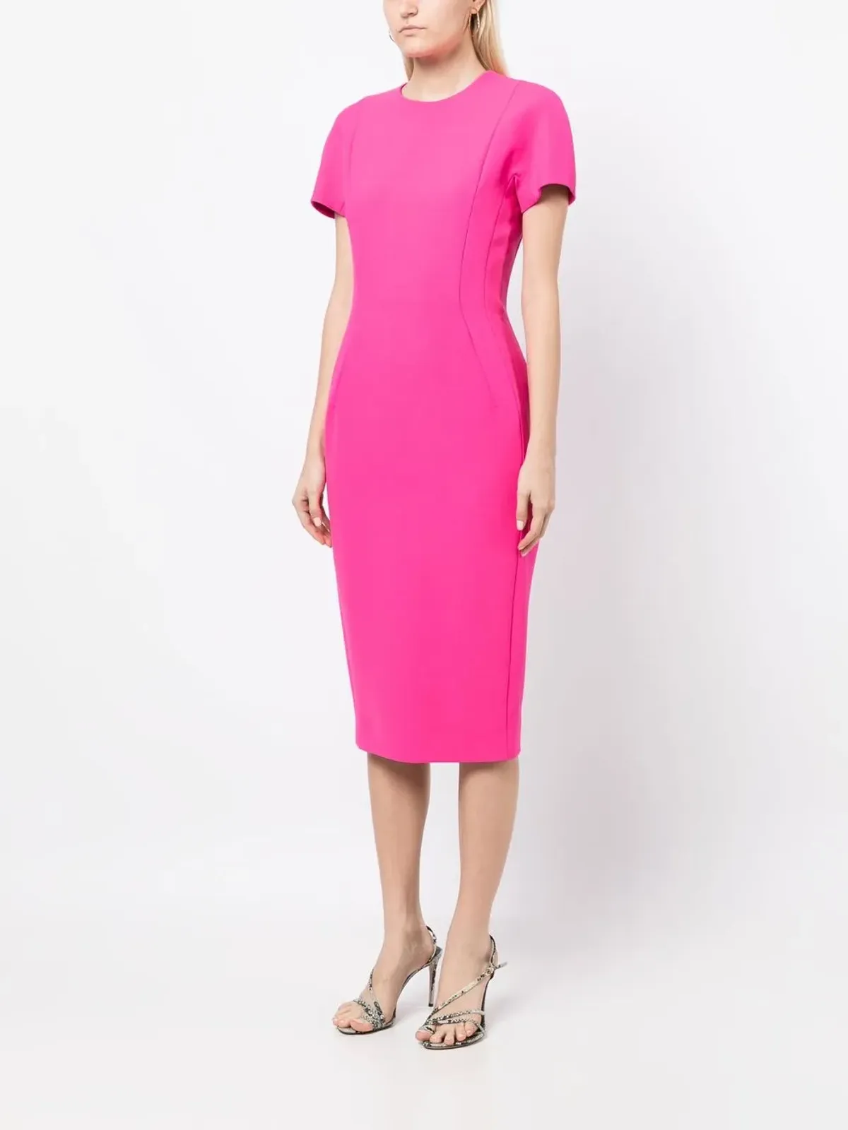 Victoria Beckham ショートスリーブ テーラード ミディドレス - 画像3