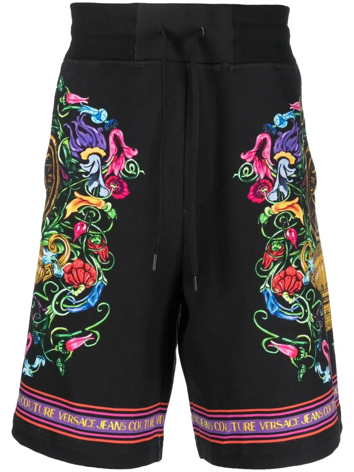 Versace Jeans Couture 抽象柄コットン トラックショーツ - 画像1