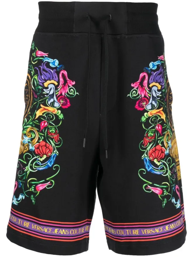 Versace Jeans Couture Versace Jeans Couture 抽象柄コットン トラックショーツの商品画像