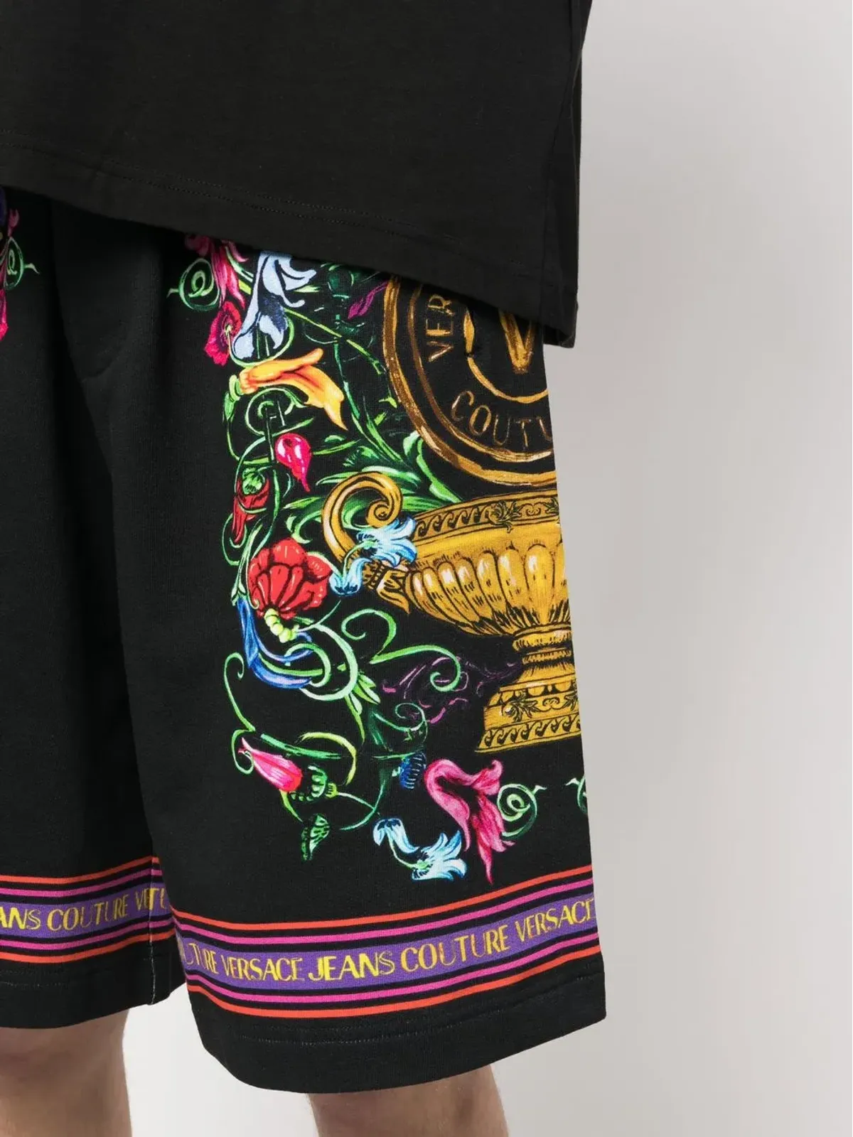 Versace Jeans Couture 抽象柄コットン トラックショーツ - 画像5