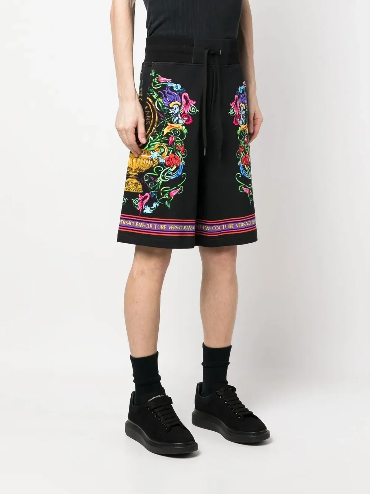 Versace Jeans Couture 抽象柄コットン トラックショーツ - 画像3