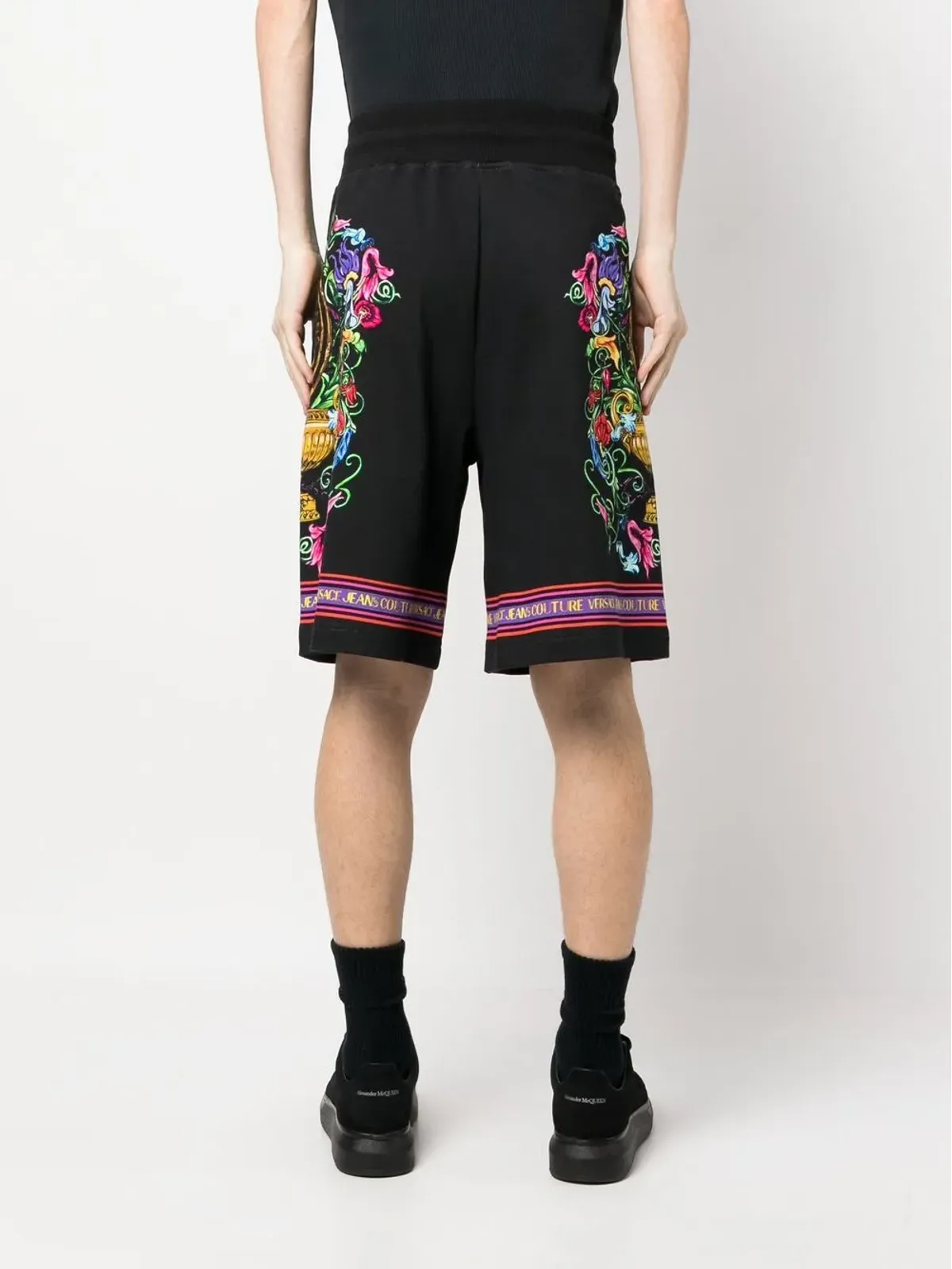 Versace Jeans Couture 抽象柄コットン トラックショーツ - 画像4