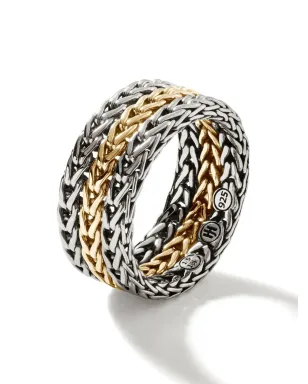 John Hardy 18Kイエローゴールド/スターリングシルバー クラシックチェーンリング - サムネイル4