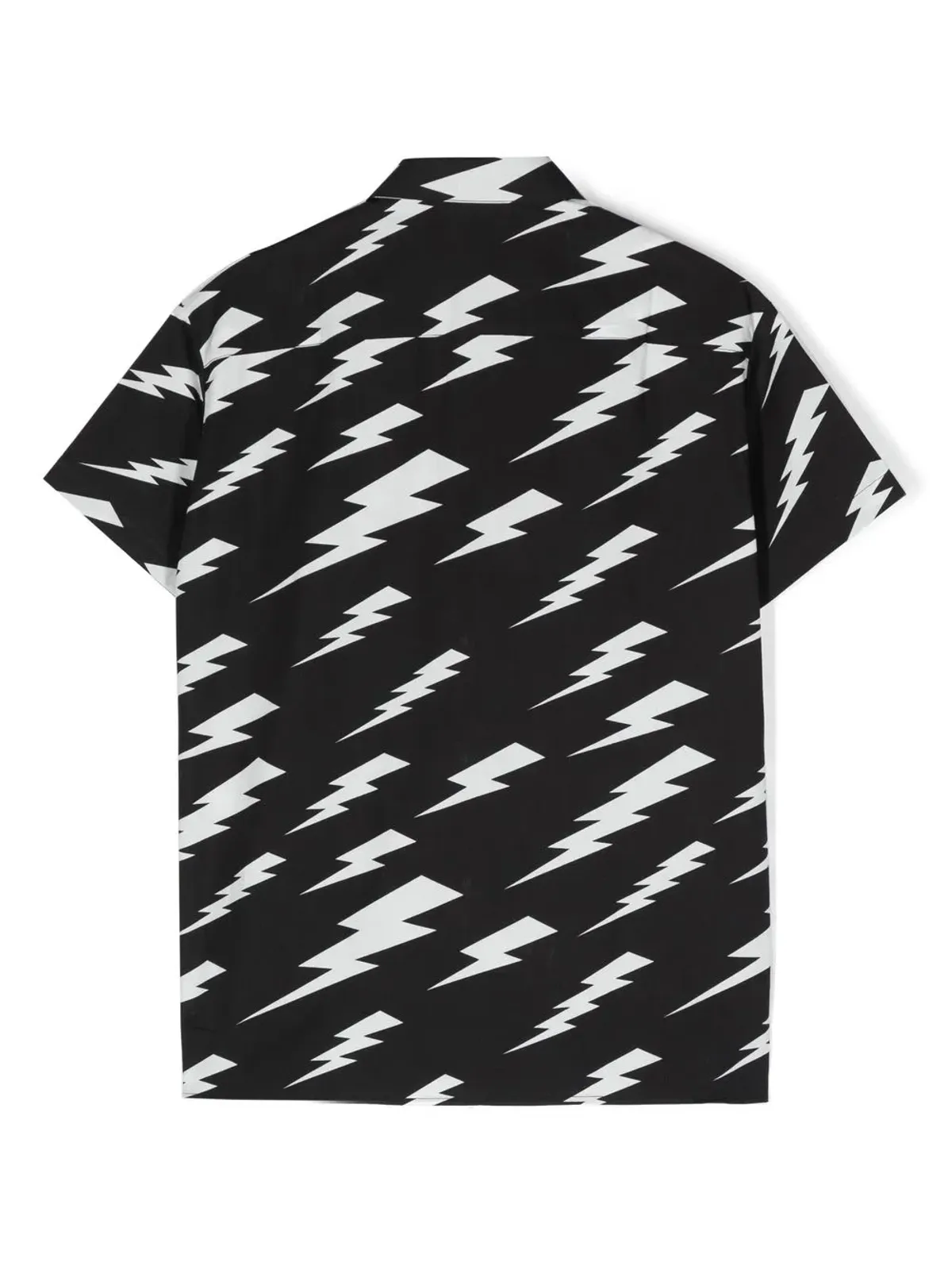Neil Barrett Kids サンダーボルト柄コットンシャツ - 画像2