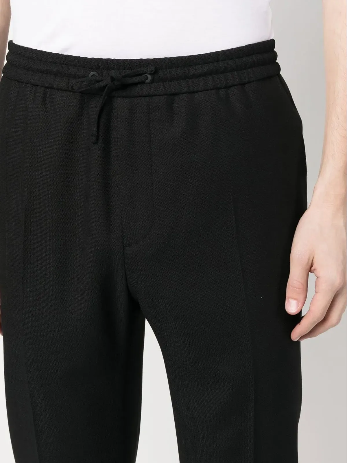Calvin Klein ブラックのドローコード付きストレートパンツ - 画像5