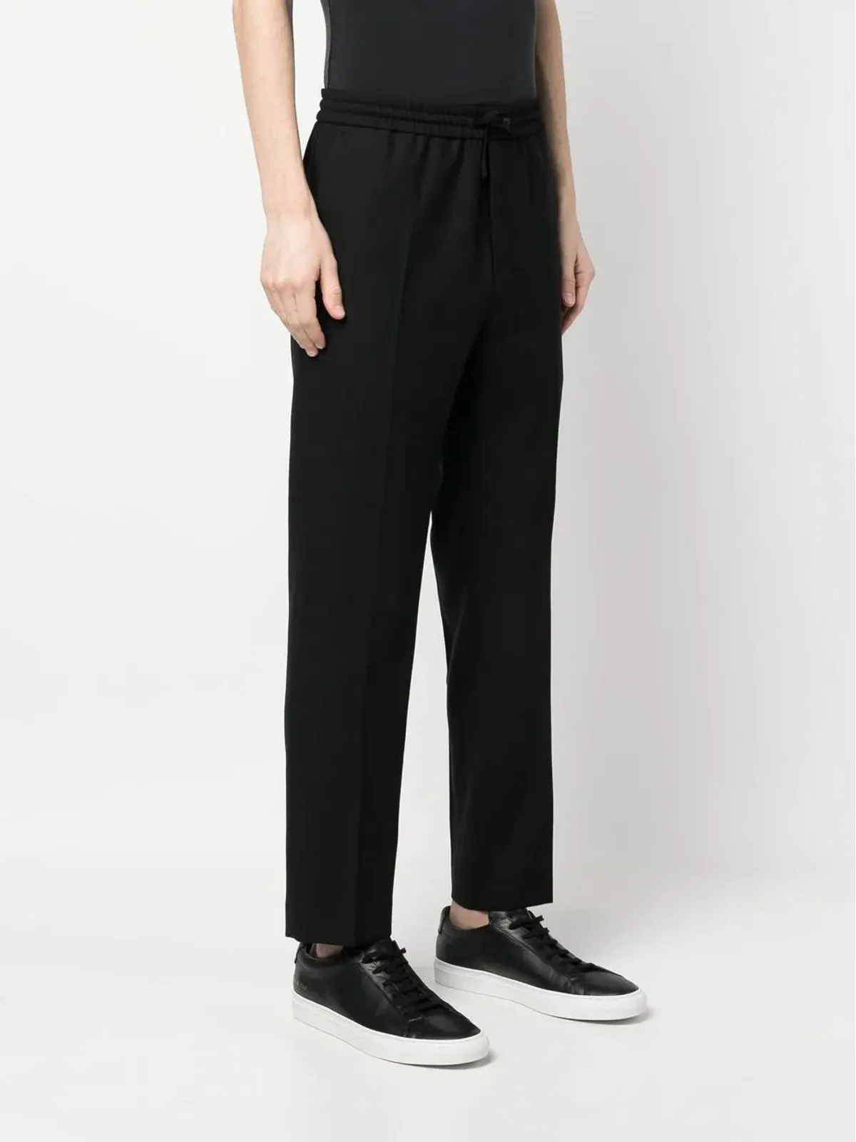 Calvin Klein ブラックのドローコード付きストレートパンツ - 画像3