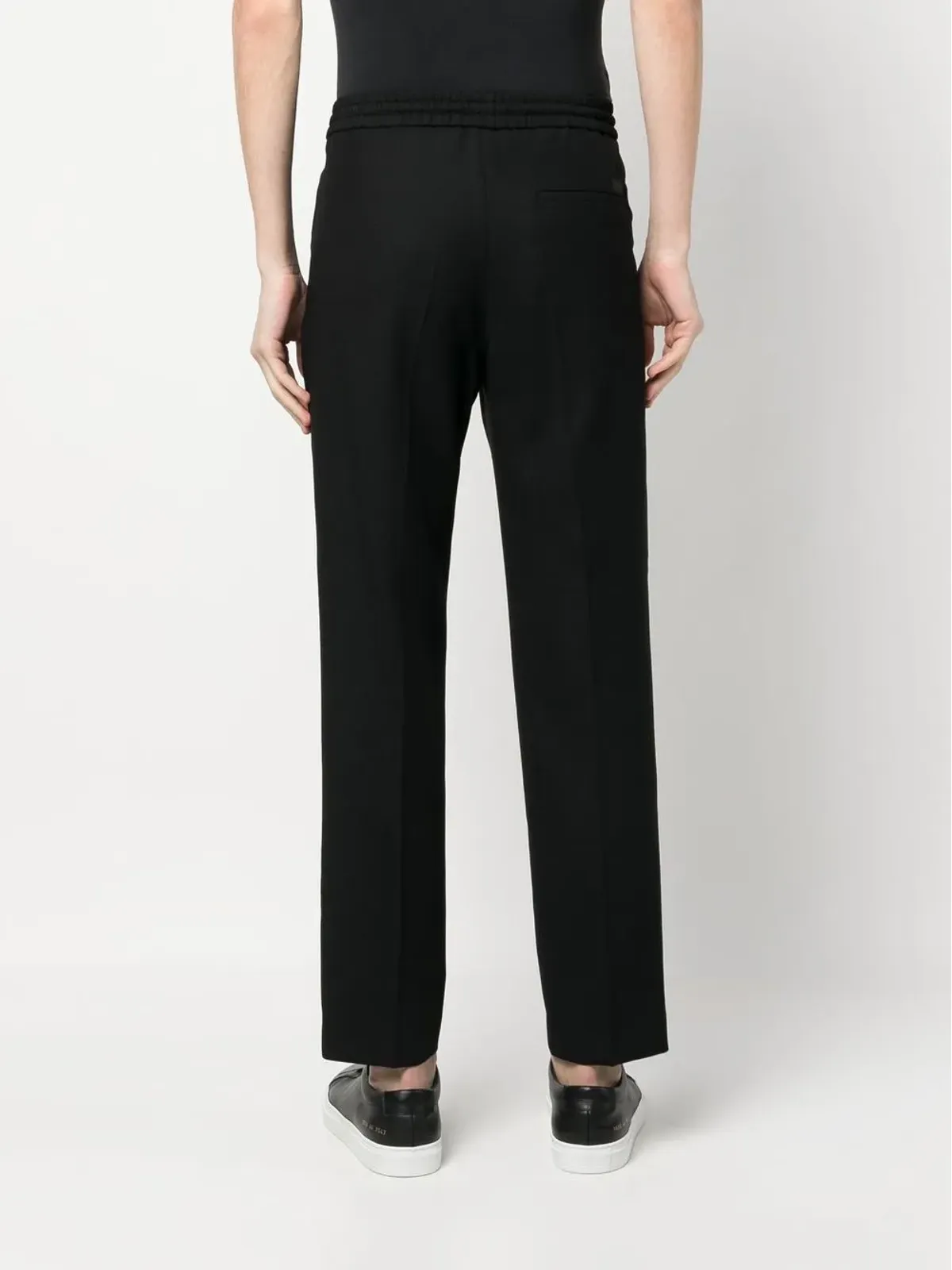 Calvin Klein ブラックのドローコード付きストレートパンツ - 画像4