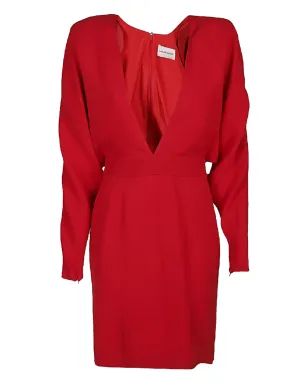Alexandre Vauthier プレンジングネック ミニドレス - レッド - サムネイル1