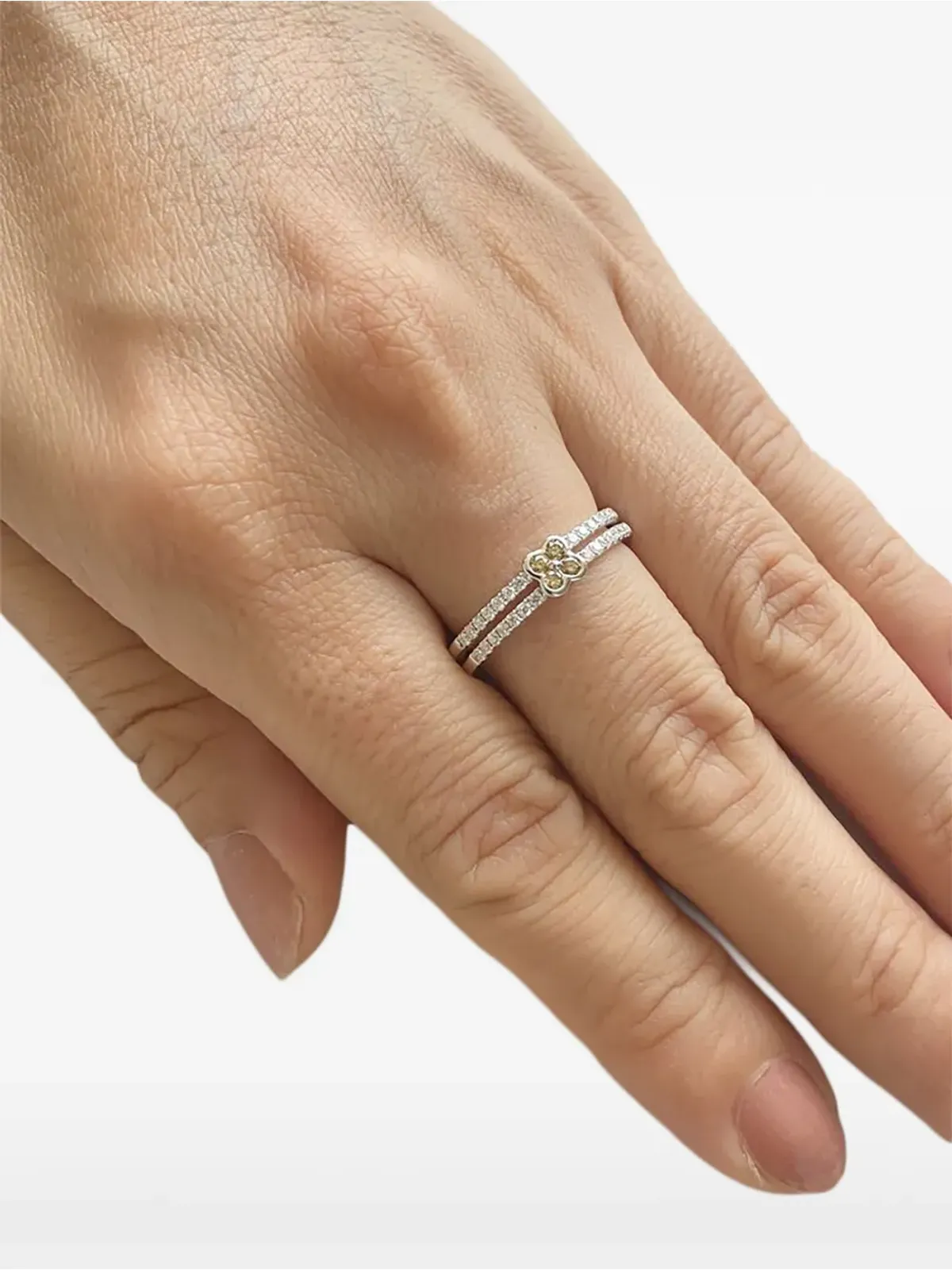 HYT Jewelry クローブ型ダイヤモンド装飾リング - 画像2