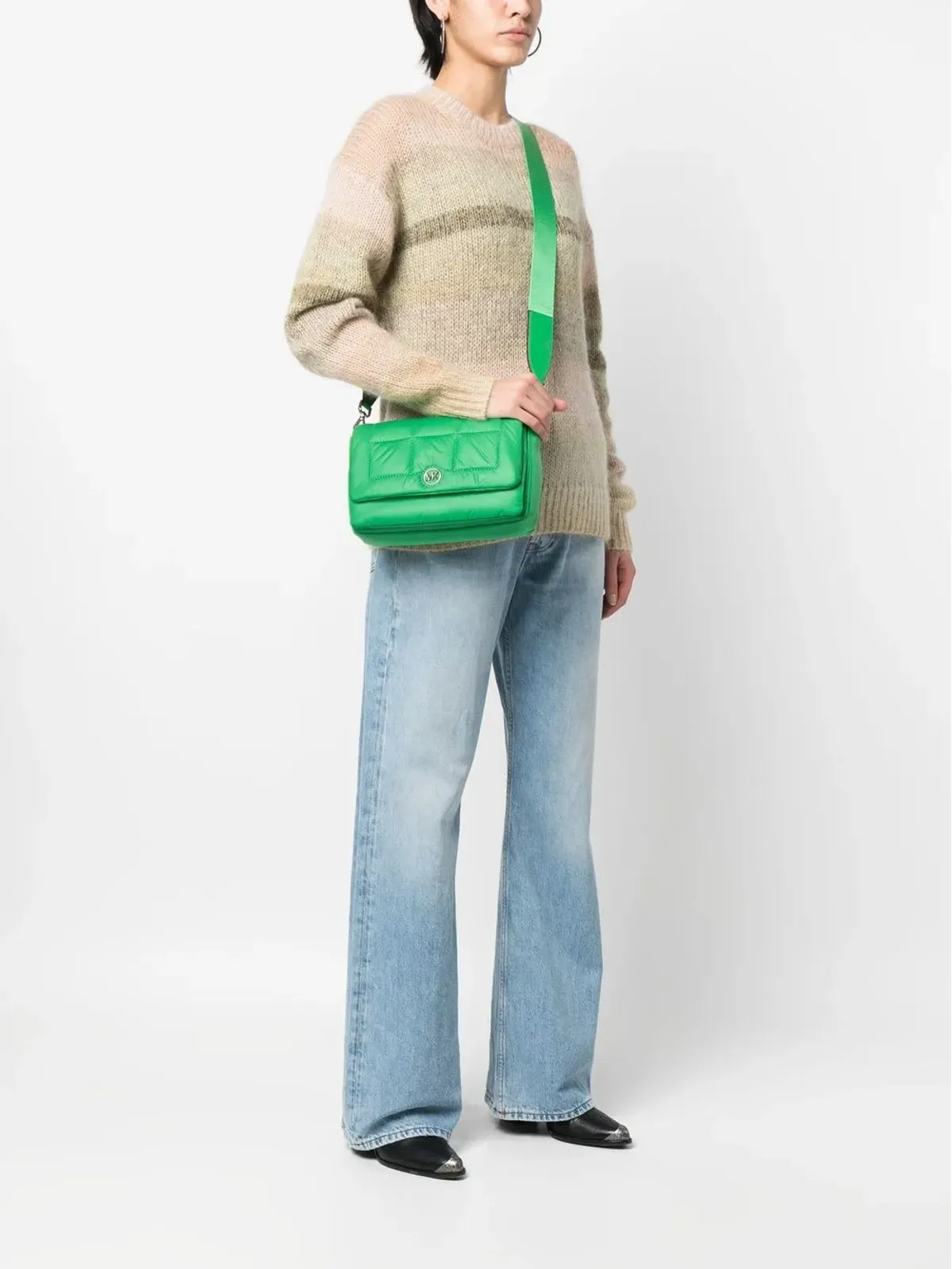 Michael Michael Kors ロゴプレート付きキルティングクロスボディバッグ - 画像2