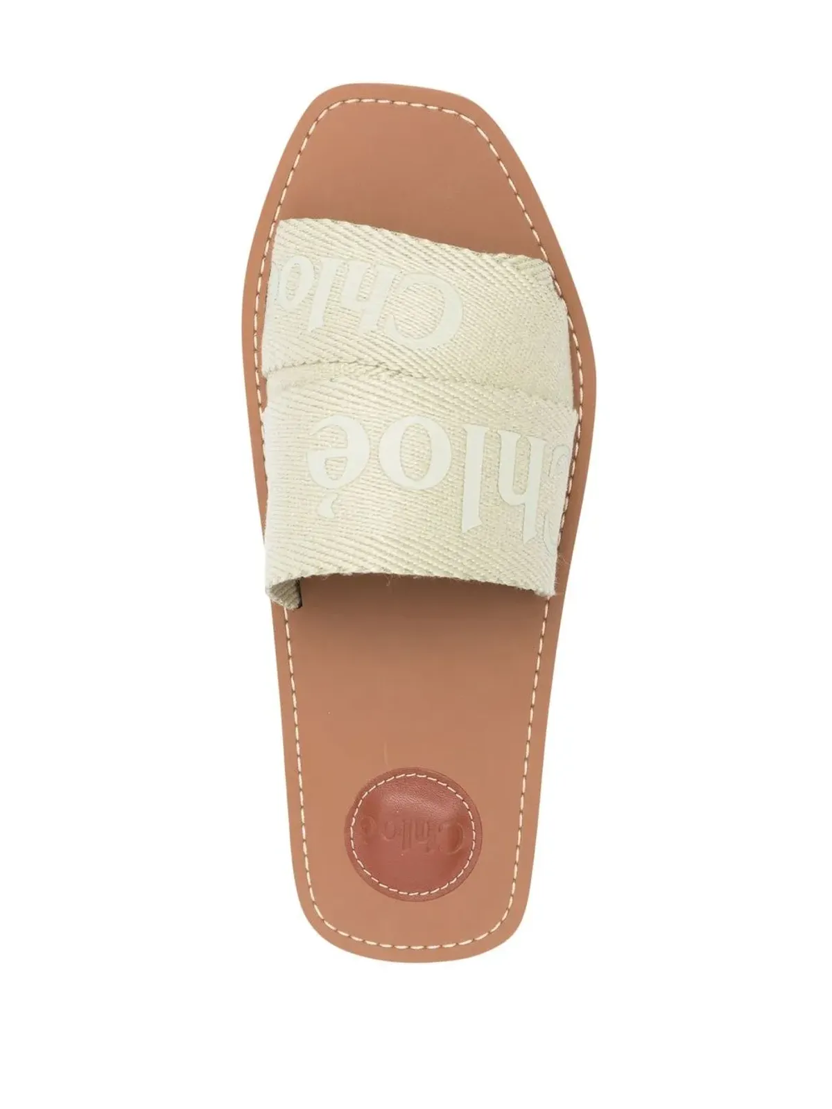 Chloé ロゴプリント オープントゥ サンダル - 画像4