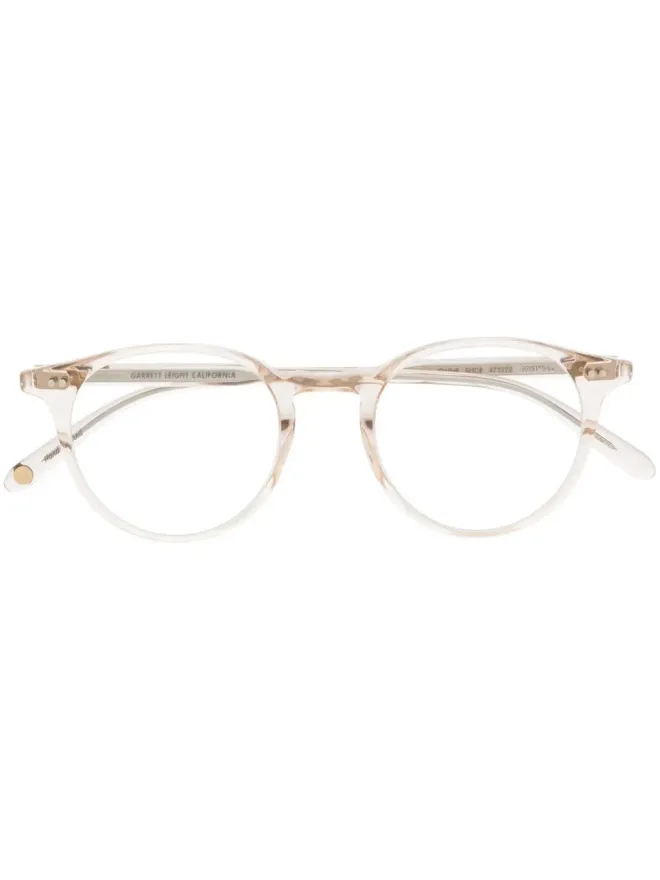 GARRETT LEIGHT Garrett Leight Clune 透明な丸型フレームのメガネ - ピンクの商品画像