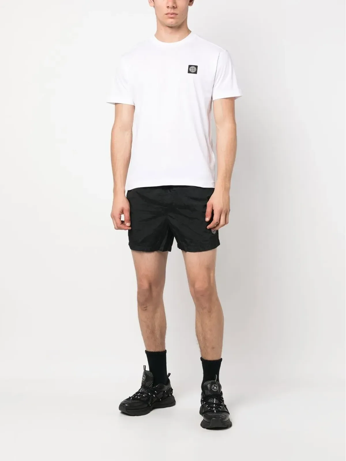 Stone Island コンパスモチーフ スイムショーツ - ブラック - 画像2