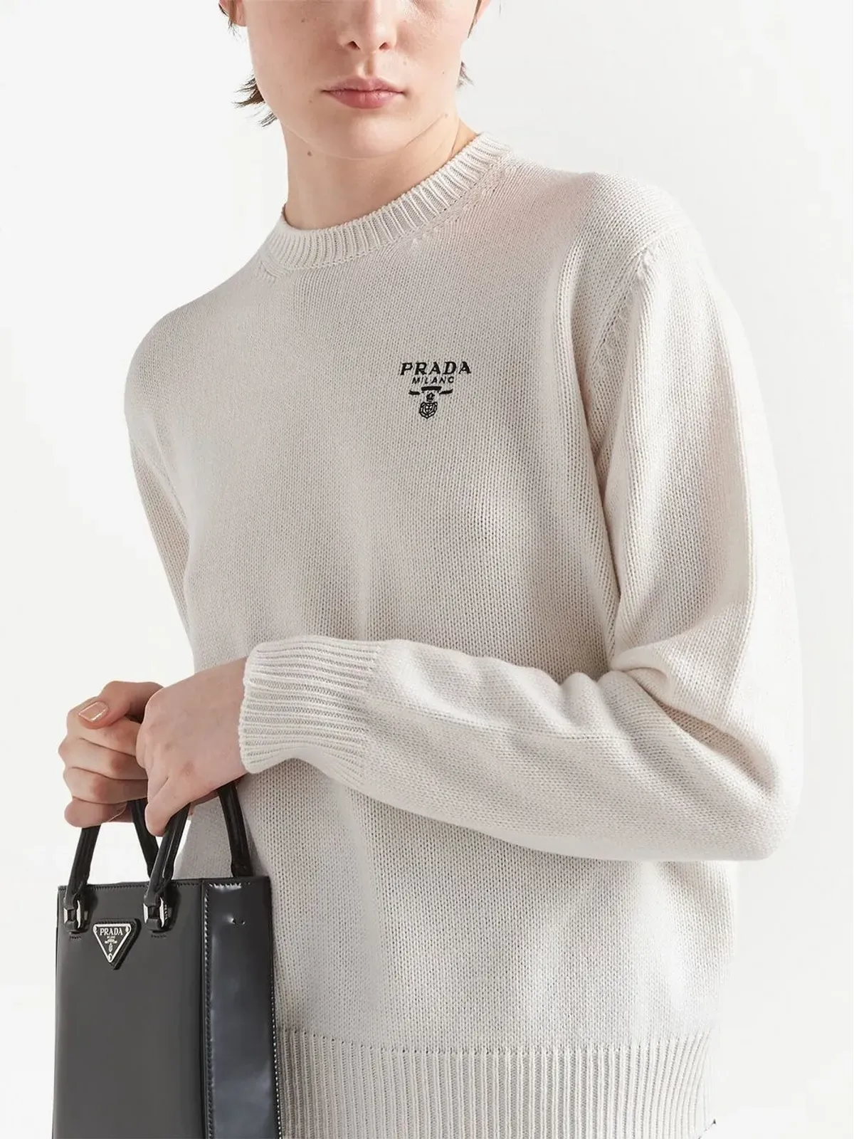 Prada ロゴ刺繍カシミヤセーター - 画像5