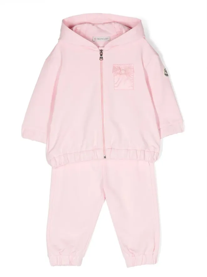 Moncler Enfant Moncler Enfant ロゴパッチ コットン トラックスーツ - ピンクの商品画像