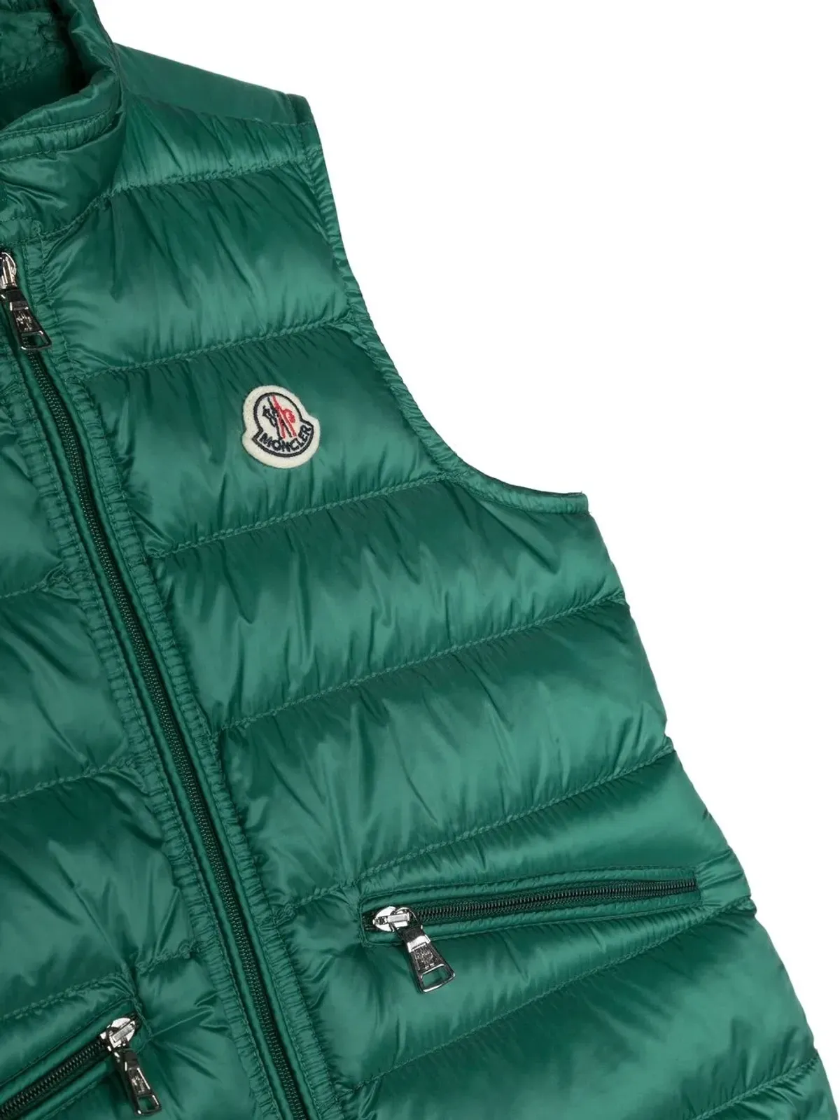 Moncler Enfant ジップアップ パッド入りジレ - グリーン - 画像3