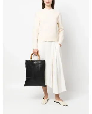 Jil Sander バンブーハンドル レザー トートバッグ - サムネイル2
