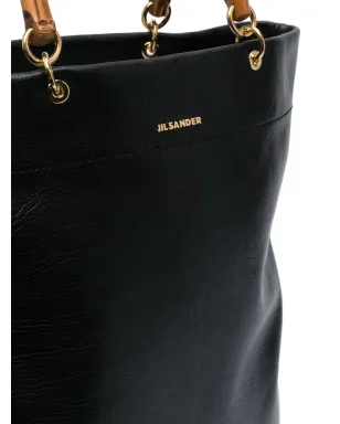 Jil Sander バンブーハンドル レザー トートバッグ - サムネイル4