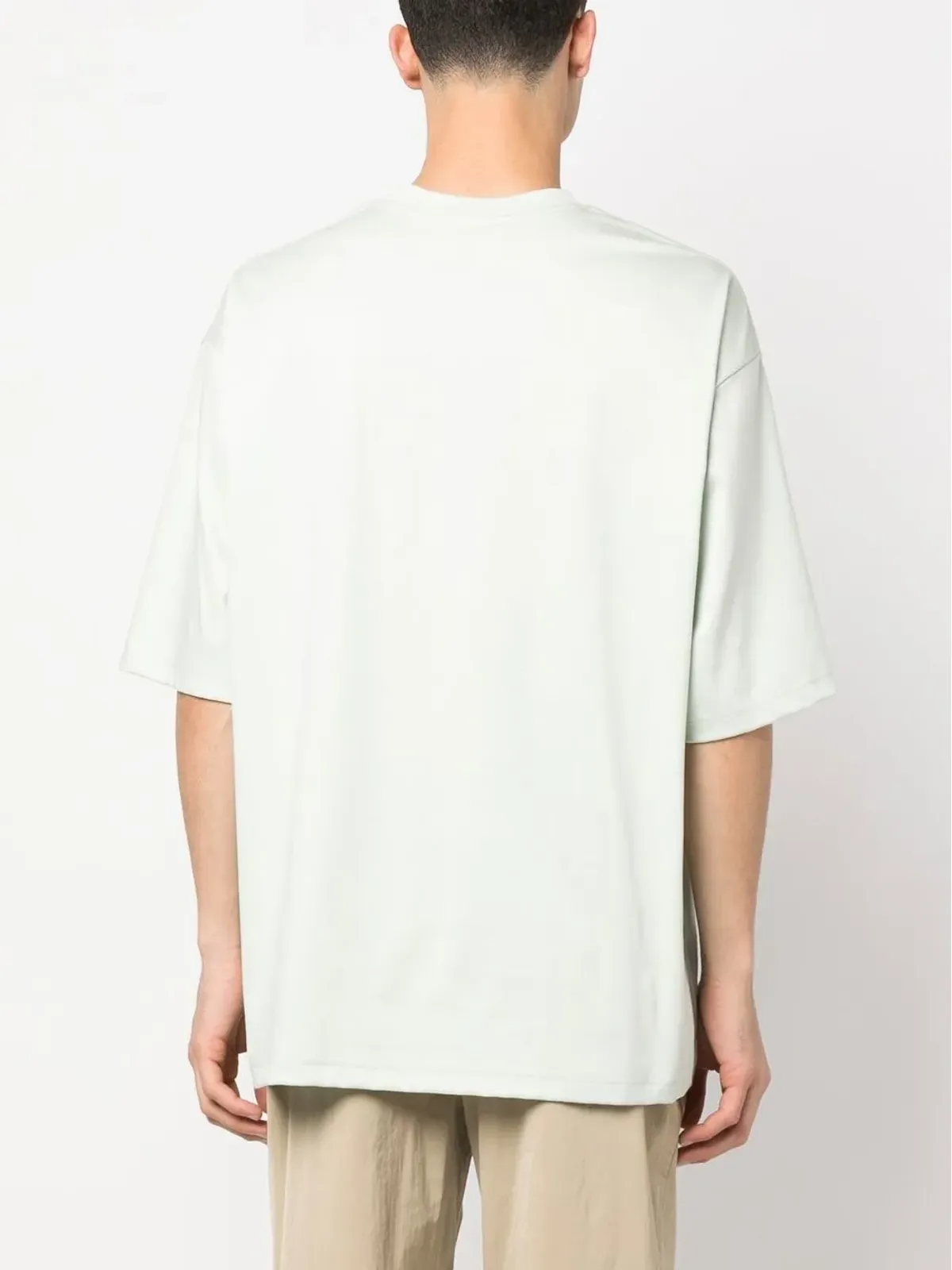 Lanvin グリーンのグラフィックプリント半袖Tシャツ - 画像4