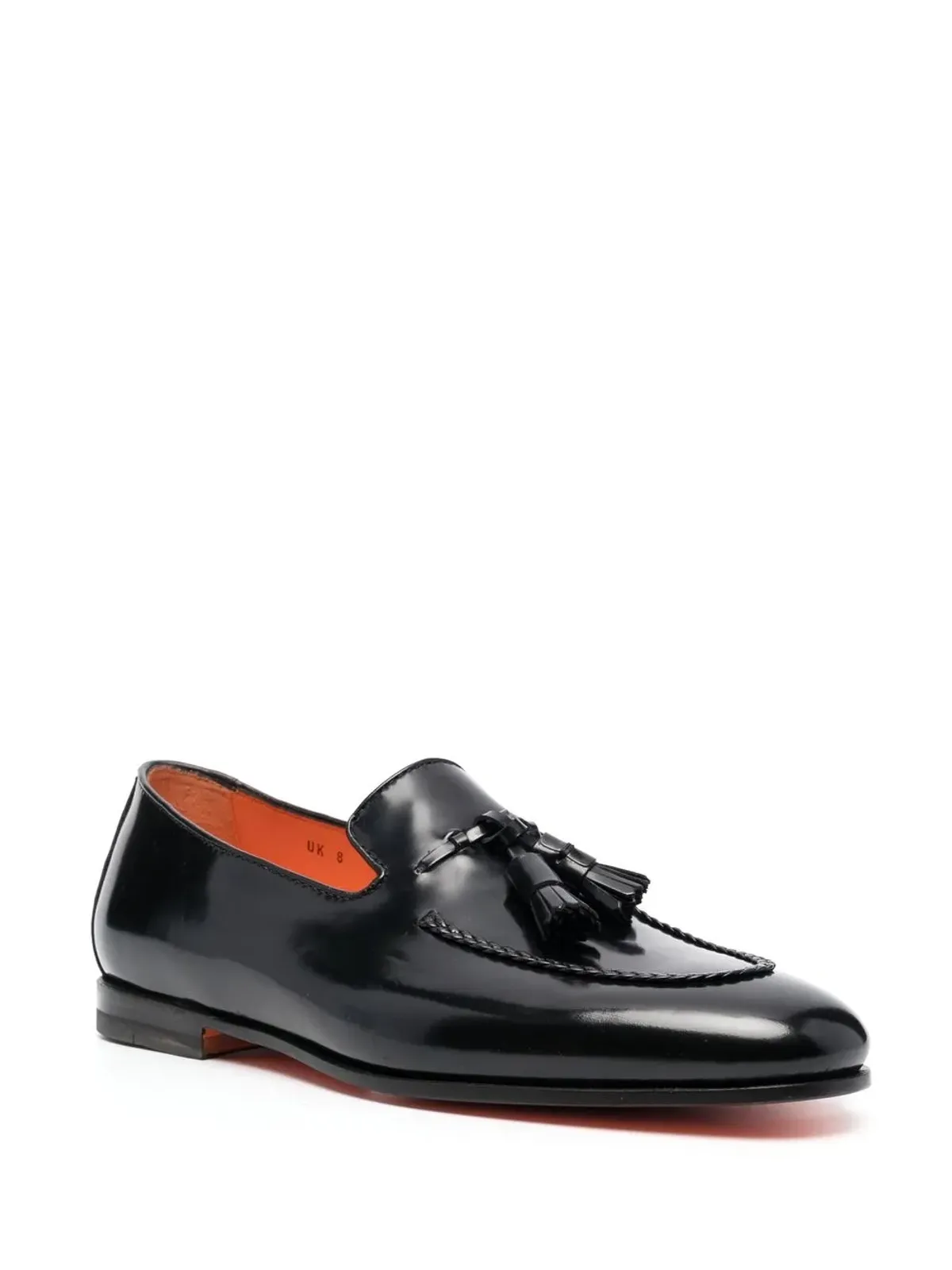 Santoni レザー タッセルディテール ローファー - 画像2