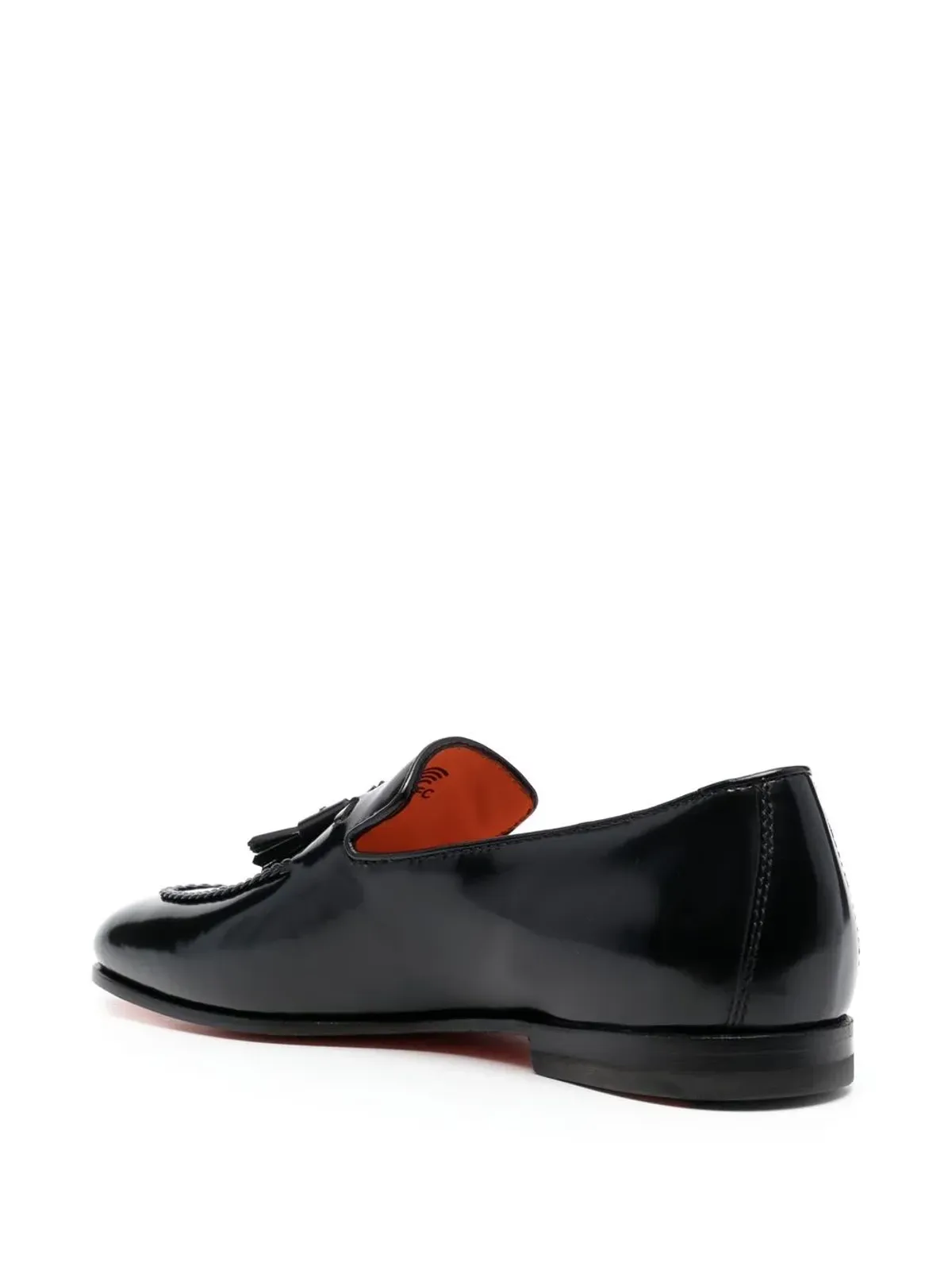 Santoni レザー タッセルディテール ローファー - 画像3