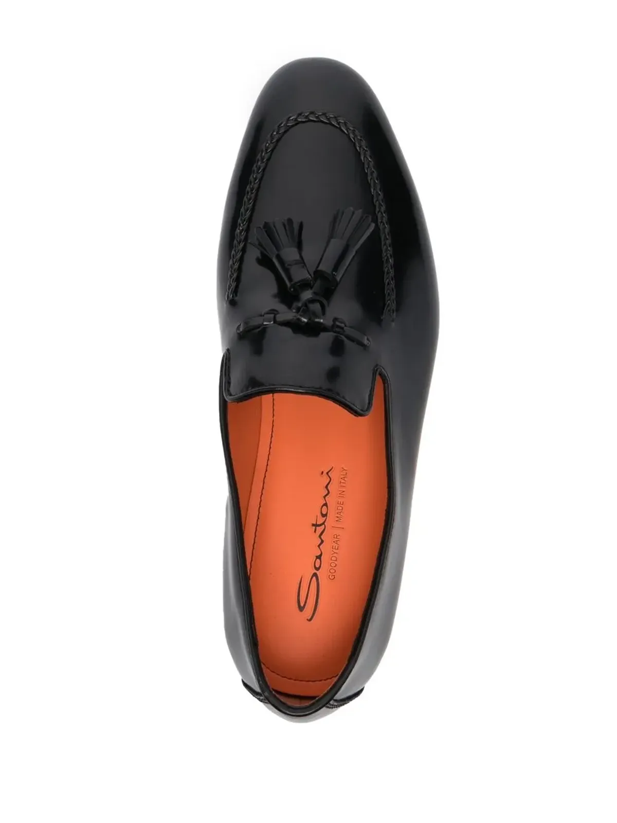 Santoni レザー タッセルディテール ローファー - 画像4