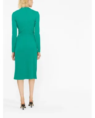 Alberta Ferretti ツイストフロント長袖ミディドレス - サムネイル4